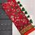maroon color kalamkari prints contrast pallu cotton blend saree