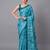 Rama printed satin saree with blouse