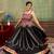 Black Embroidery Work Silk Blend Navratri Lehnga choli set