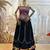 Black Embroidery Work Silk Blend Navratri Lehnga choli set
