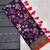 purple color kalamkari prints contrast pallu cotton blend saree