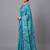 Rama printed satin saree with blouse