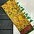 yellow color kalamkari prints contrast pallu cotton blend saree