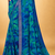 Women's blue chiffon geomatric print chiffon saree with blouse