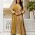 mustard color embroidery work silk blend salwar suit