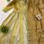 mustard color embroidery work silk blend salwar suit