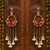 handmade fabric flower ring door hanging decorative hanging decor (pack of 2)