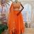Orange Color Printed Embroidery Work Georgette Navratri Lehenga choli set