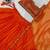 Orange Color Printed Embroidery Work Georgette Navratri Lehenga choli set