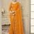 Women's yellow bandhani print chiffon saree with unstitch blouse