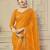 Women's yellow bandhani print chiffon saree with unstitch blouse