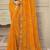 Women's yellow bandhani print chiffon saree with unstitch blouse