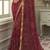 Women's maroon bandhani print chiffon saree with unstitch blouse
