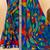 Women's blue multi chiffon leheriya print chiffon saree with blouse