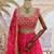Rani Pink Printed Embroidery Work Georgette Navratri Lehenga choli set
