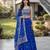 Royal Blue Printed Embroidery Work Georgette Navratri Lehenga choli set