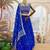 Royal Blue Printed Embroidery Work Georgette Navratri Lehenga choli set