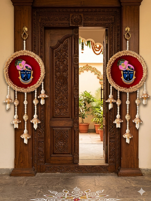 shrinath ji decorative ring door hanging handmade wall hanging home decor (pack of 2) 2