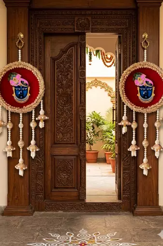 shrinath ji decorative ring door hanging handmade wall hanging home decor (pack of 2)
