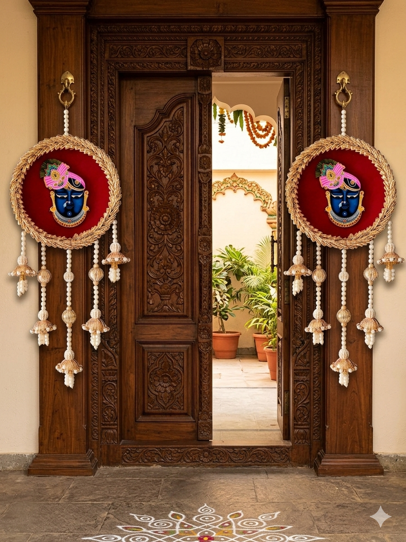 shrinath ji decorative ring door hanging handmade wall hanging home decor (pack of 2)