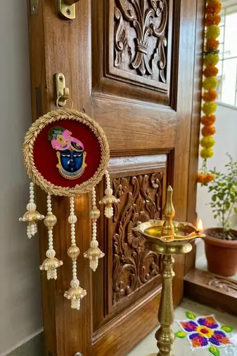 shrinath ji decorative ring door hanging handmade wall hanging home decor (pack of 2)