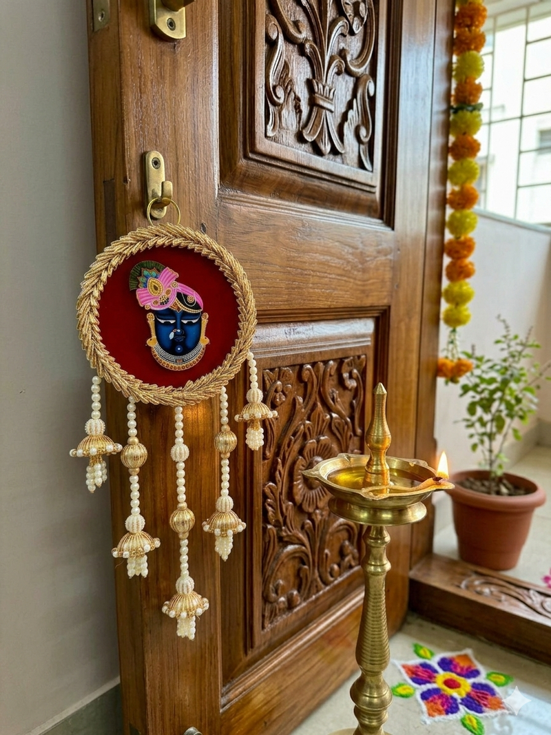 shrinath ji decorative ring door hanging handmade wall hanging home decor (pack of 2)