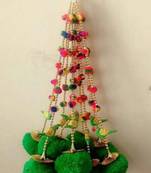 handmade beads pompom parrot latkans hangings home decorative hanging (pack of 4)