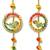 traditional decorative handmade multicolour moti chudi parrot hanging for home decor (pack of 2)