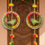traditional decorative handmade multicolour moti chudi parrot hanging for home decor (pack of 2)