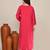 Pink chanderi embroidered kurta set