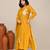 Mustard chanderi embroidered kurta set
