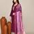 Purple cotton festive wear kurta set