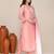 Pink shimmer embroidered kurta set