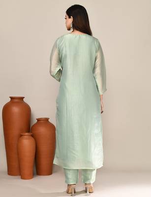 Pastel shimmer festive kurta set 3