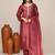 Maroon shimmer party wear kurta set