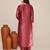Maroon shimmer party wear kurta set