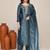 Grey shimmer embroidered kurta set