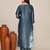 Grey shimmer embroidered kurta set