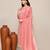 Pink satin embroidered kurta set