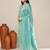 Sea green satin party wear kurta set