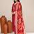 Maroon satin festive wear kurta set