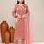 Pink shimmer festive wear kurta set