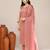 Pink shimmer festive wear kurta set