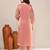 Pink shimmer festive wear kurta set