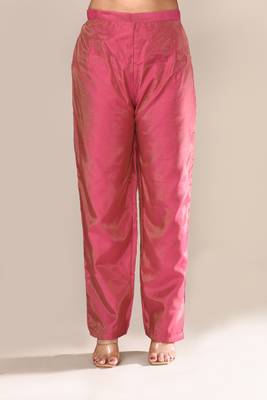 Pink cotton embroidered kurta set 4