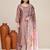 Lavender satin festive wear kurta set