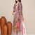 Lavender satin festive wear kurta set