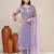 Lavender satin party wear kurta set