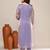 Lavender satin party wear kurta set