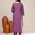Purple art silk festive kurta set